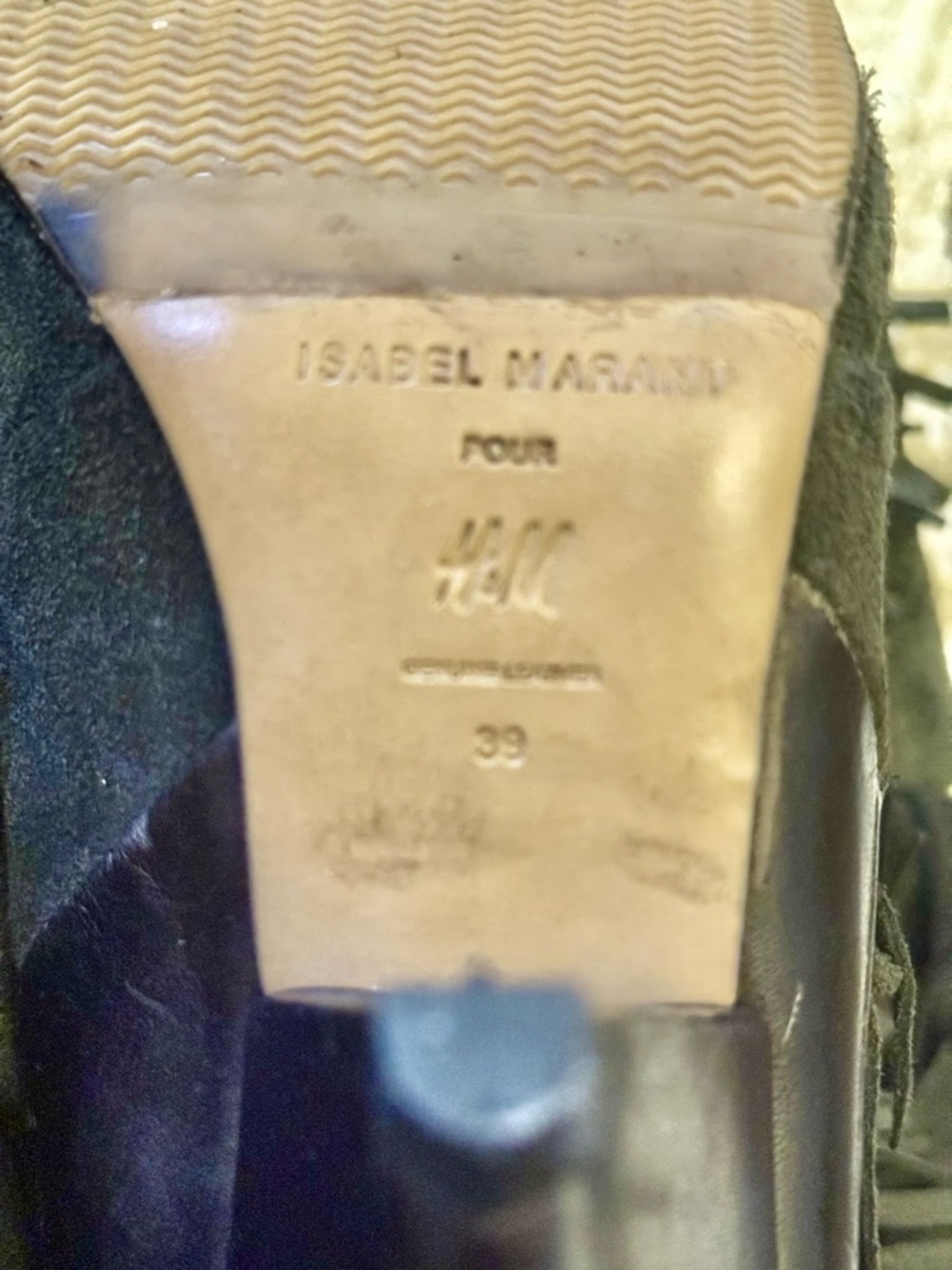 Isabel Marant pour H&M Black Leather & Suede Fringe Heels - Picture 7 of 13